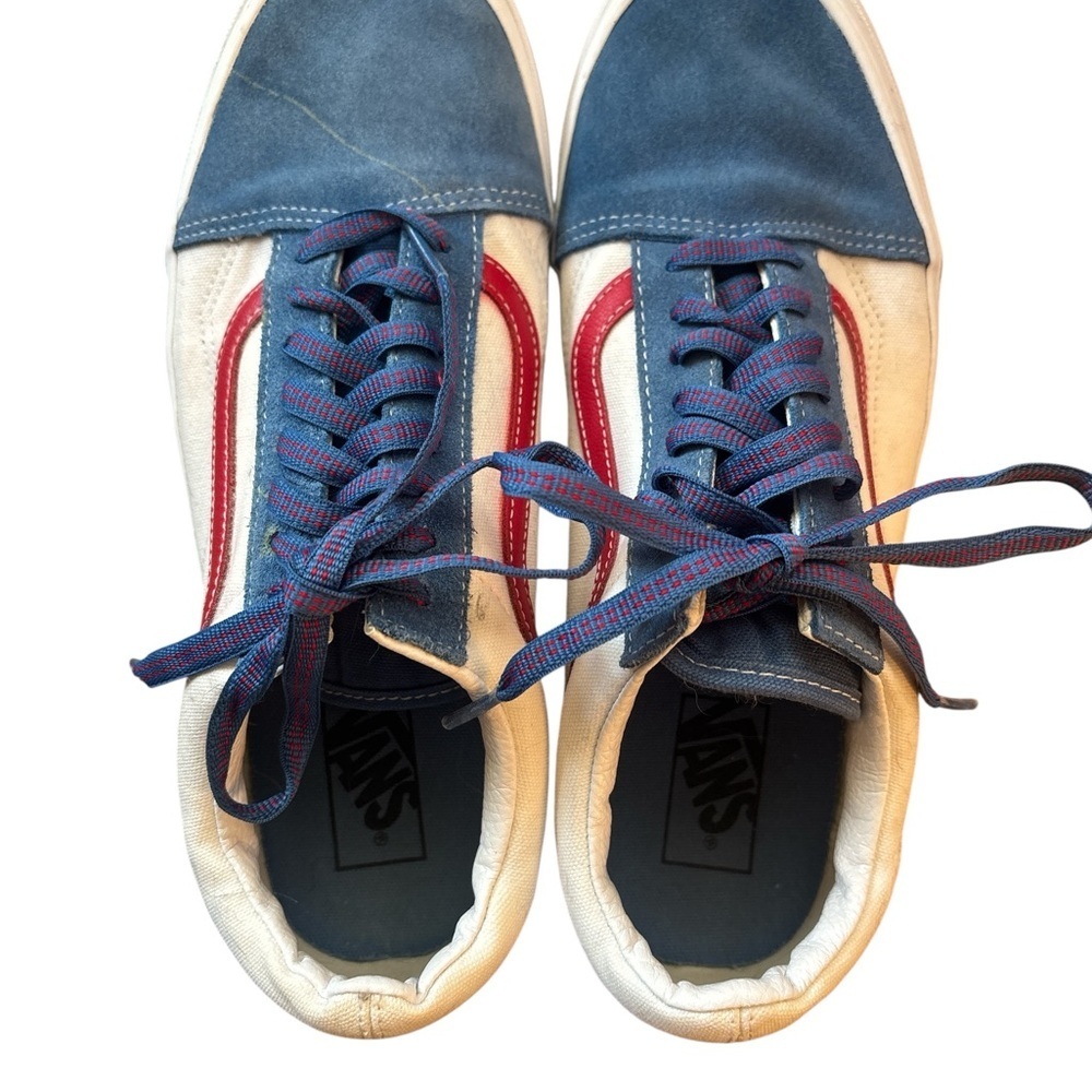 Vans Blue and Red Men's Sneakers - Picture 2 of 8